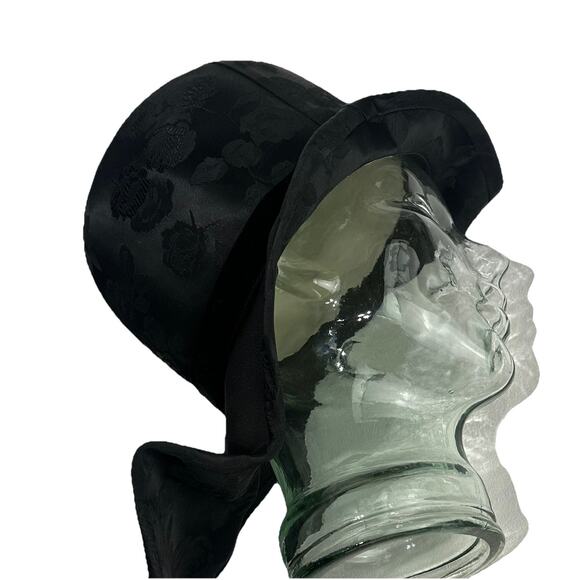 Bert Of LA Cali Vintage Victorian Witch Tear-drop Gothic Bridal Top Hat W/ Train - Picture 15 of 16